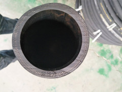DN80*3.8米过石灰粉末胶管两端碳钢法兰耐磨胶管