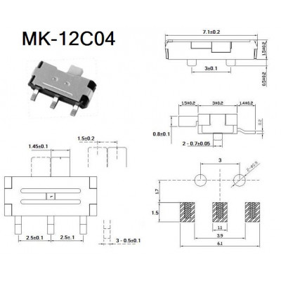 微型拨动开关MK-12C04