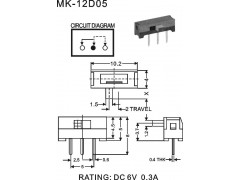 微型拨动开关MK-12D05