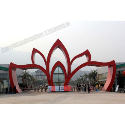 华阳雕塑 重庆艺术大门设计 重庆校园大门制作